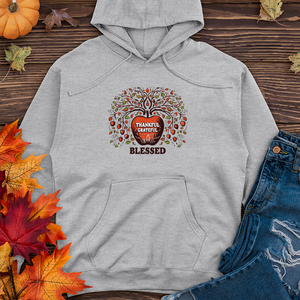 Retro Autumn Apple Delight Midweight Hooded Sweatshirt