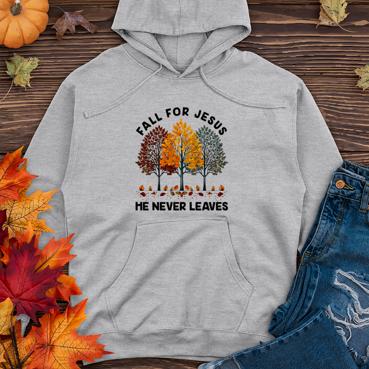 Retro Fall Forest Trio Midweight Hooded Sweatshirt