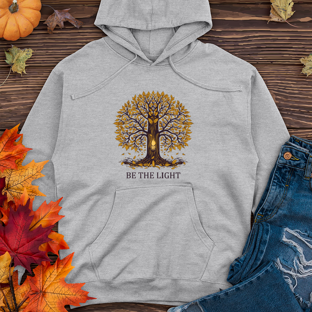 Be The Light Fall Themes Tree 01 Midweight Hooded Sweatshirt