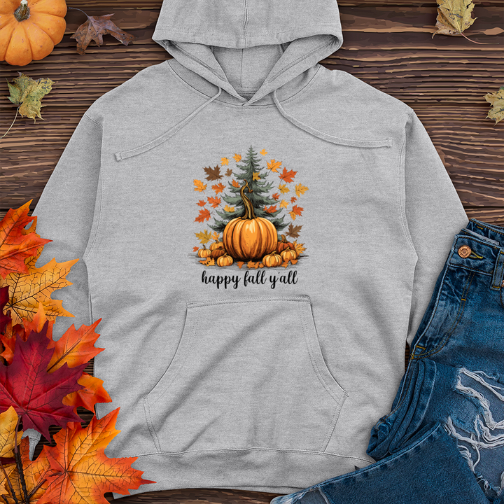 Vintage Harvest Pine Tree Midweight Hooded Sweatshirt