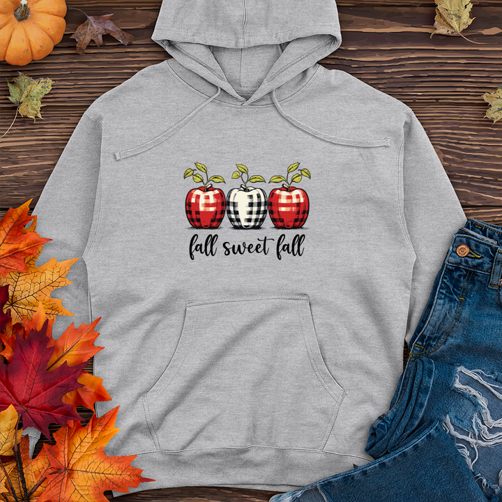 Vintage Apple Picking Checkered Trio Midweight Hooded Sweatshirt