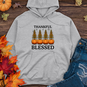 Autumn Pine Trees Midweight Hooded Sweatshirt