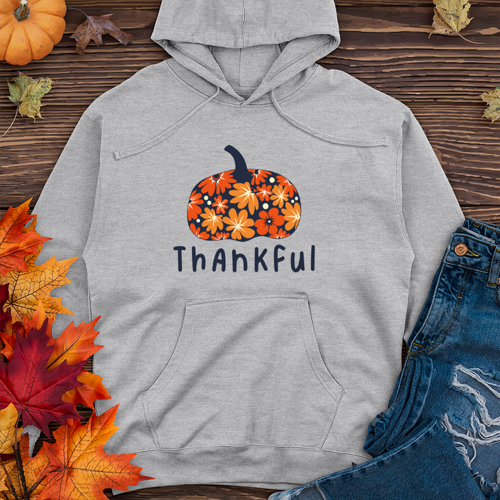 Thankful pumpkin 03 Midweight Hooded Sweatshirt