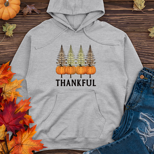 Retro Harvest Trio Pine Trees Midweight Hooded Sweatshirt