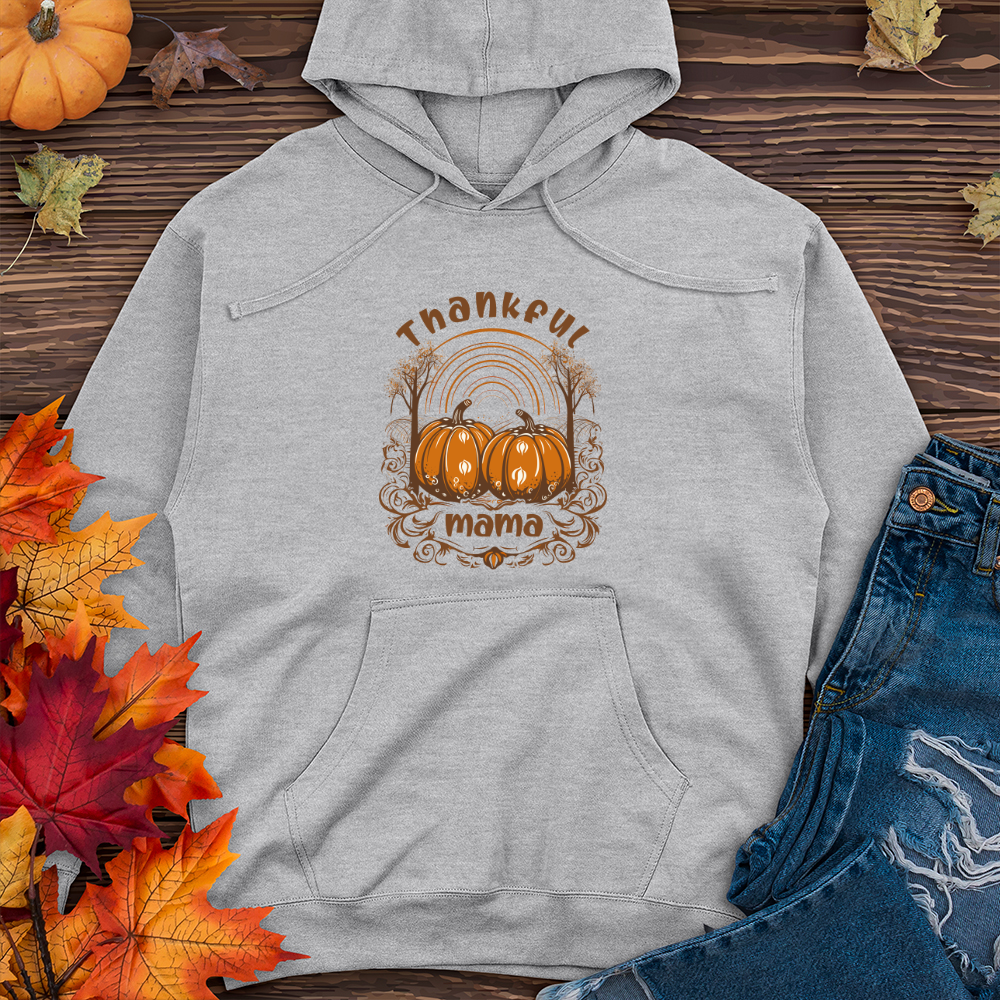 Vintage Pumpkin Romance Midweight Hooded Sweatshirt