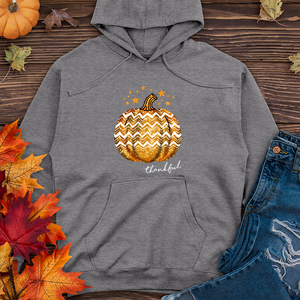 Thankful Retro Pumpkin Sparkle Midweight Hoodie