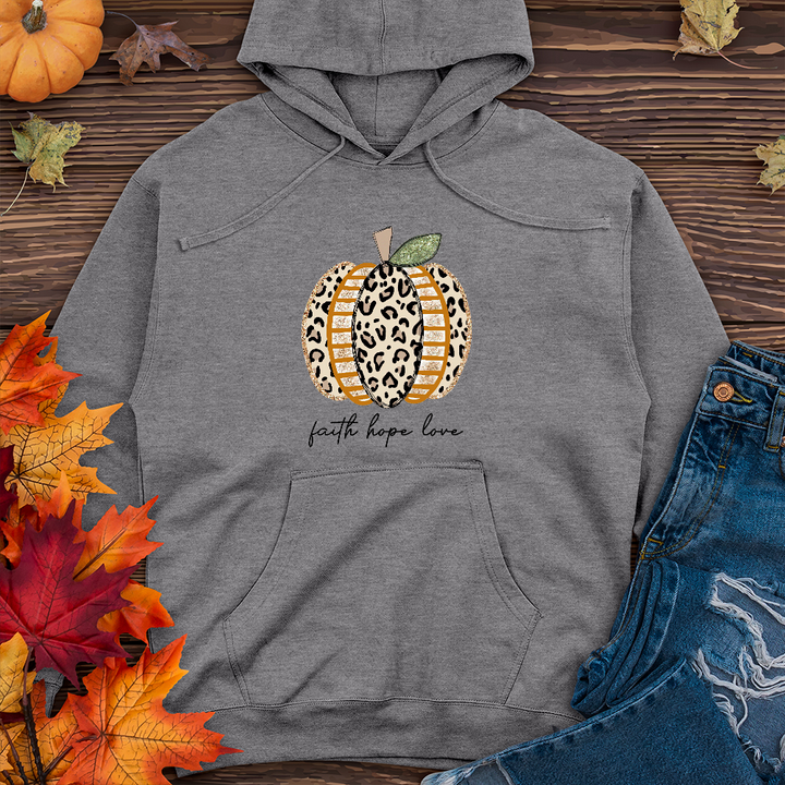 FHL Leopard Gold Pumpkin   Midweight Hoodie