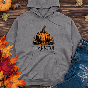 Thankful Orange Pumpkin Midweight Hoodie