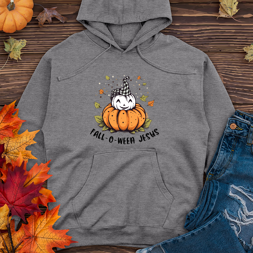 Retro Polka Dot Pumpkin Cozies Midweight Hoodie