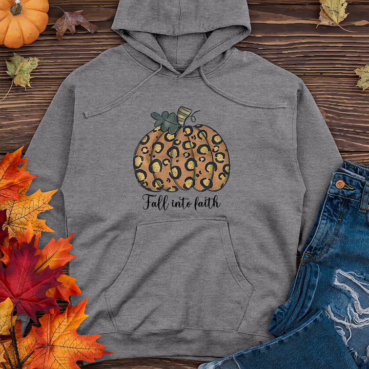 Fall Into Faith Gold Pumpkin   Midweight Hoodie