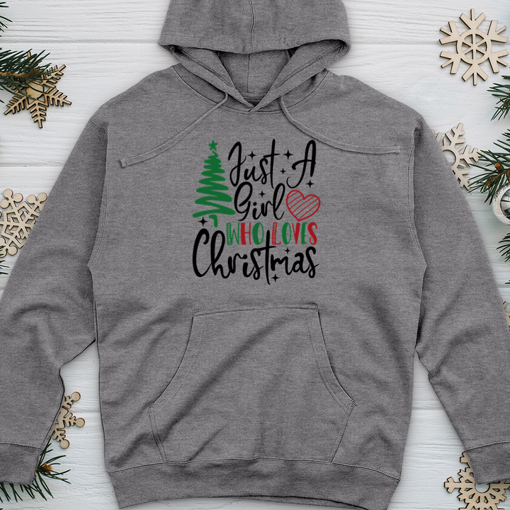 Just A Christmas Girl Midweight Hooded Sweatshirt