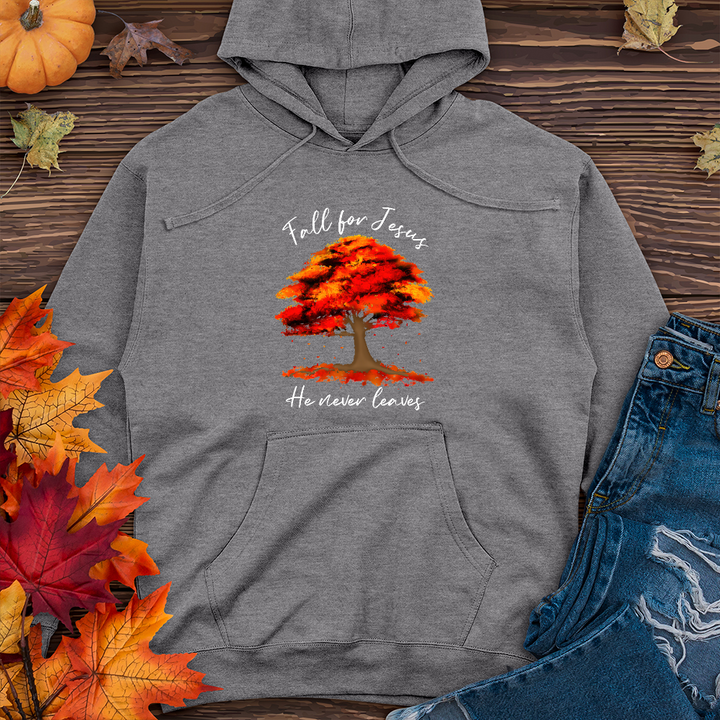 Watercolor Falling Leaves Midweight Hoodie