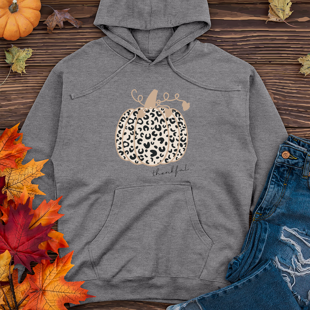 Thankful Leopard Pumpkin   Midweight Hoodie