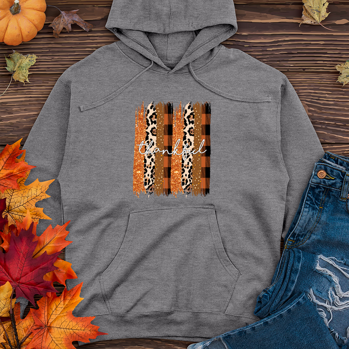 Thankful Watercolor Stripes   Midweight Hoodie