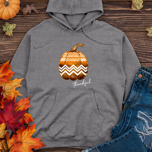 Thankful Gold Glitter Pumpkin Midweight Hoodie