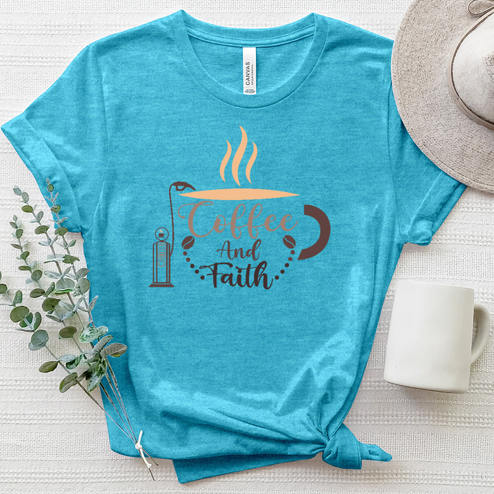 Coffee and Faith Heathered Tee