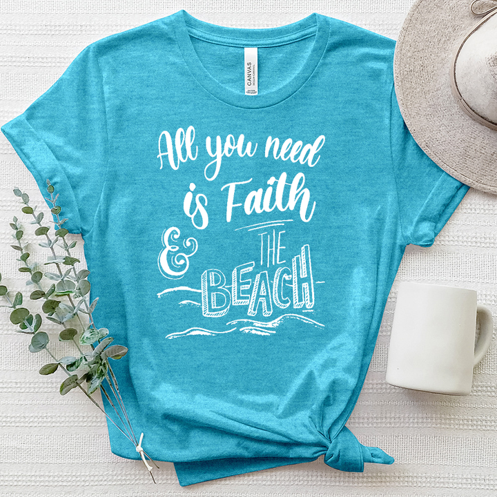 Faith and the Beach Heathered Tee