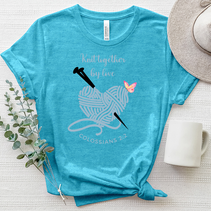 Knit Together Heart Heathered Tee