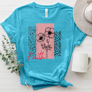 Faith Wild Flower Pink Heathered Tee