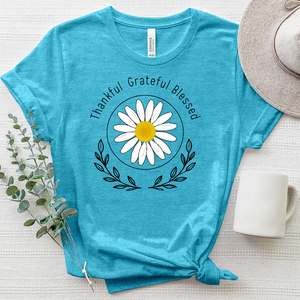 Thankful Olive Branch Daisy Heathered Tee