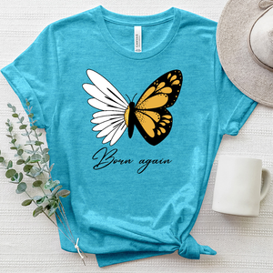 Butterflies and Daisy positive Heathered Tee