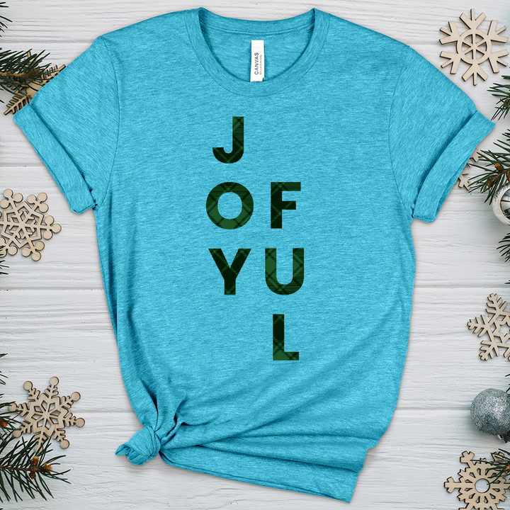 Joyful Christmas Pattern Heathered Tee