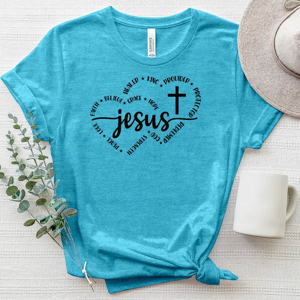 Jesus Cross Heathered Tee