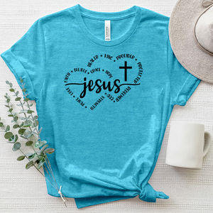 Jesus Cross Heathered Tee