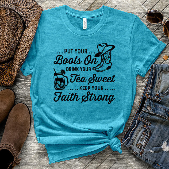 Boots Tea & Faith Heathered Tee