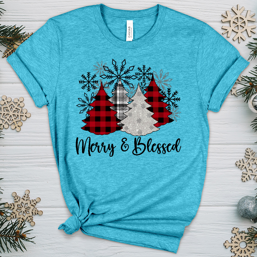 Merry & Blessed Christmas Heathered Tee