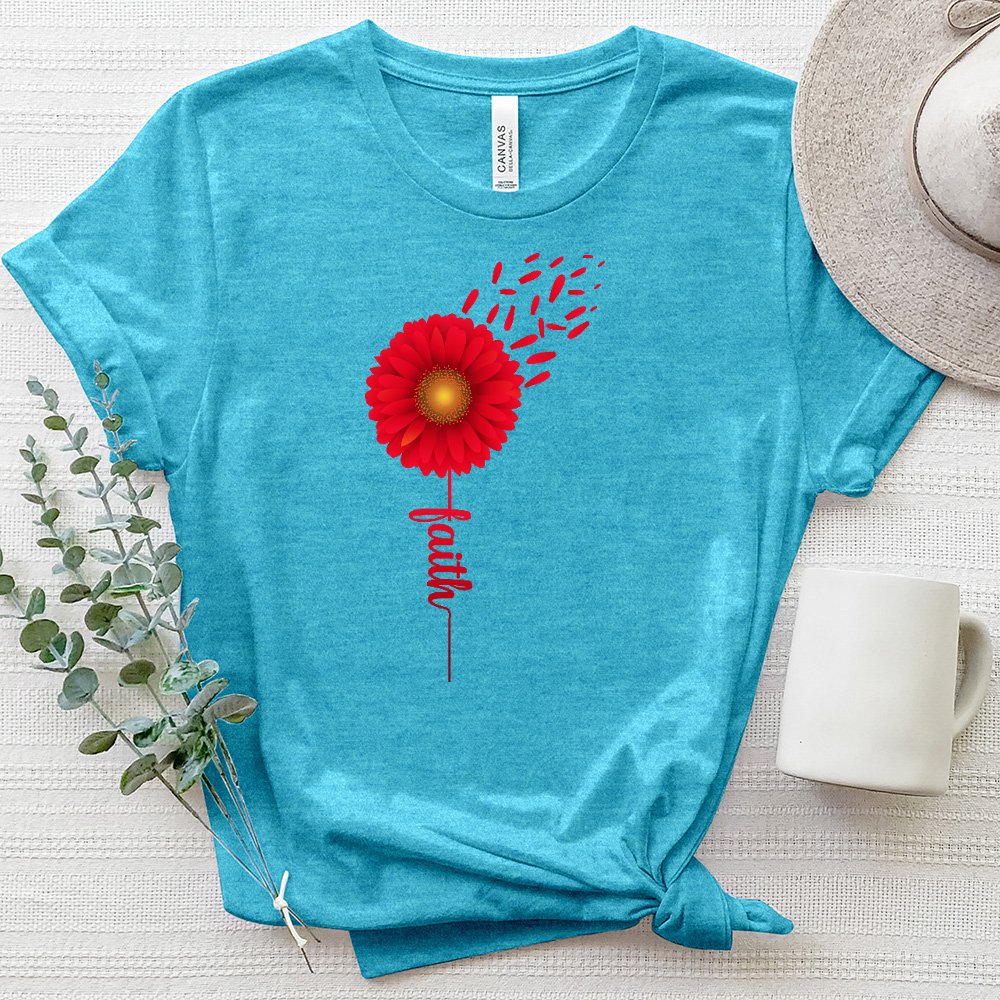 Red Flower Faith Tee