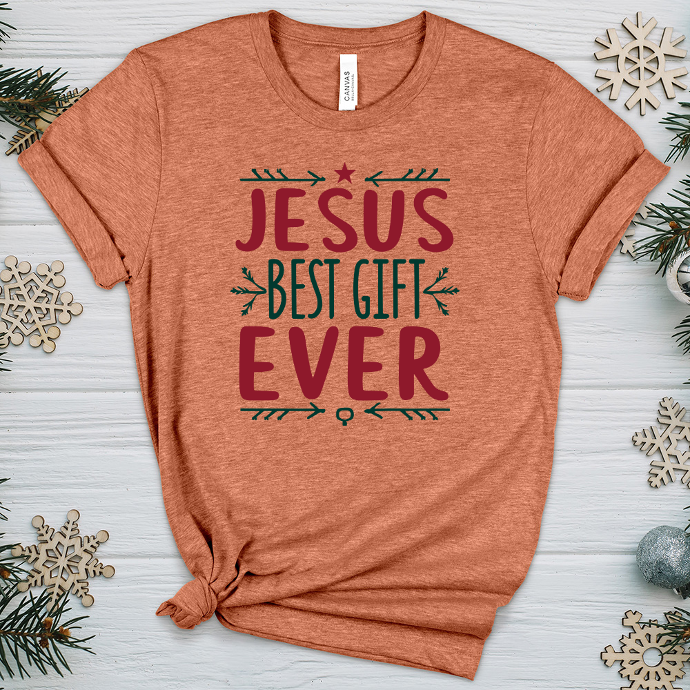 Jesus Best Gift Ever 02 Heathered Tee