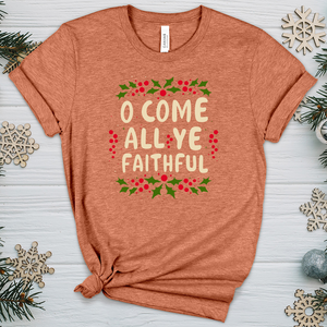 O Come All Ye Faithful Heathered Tee