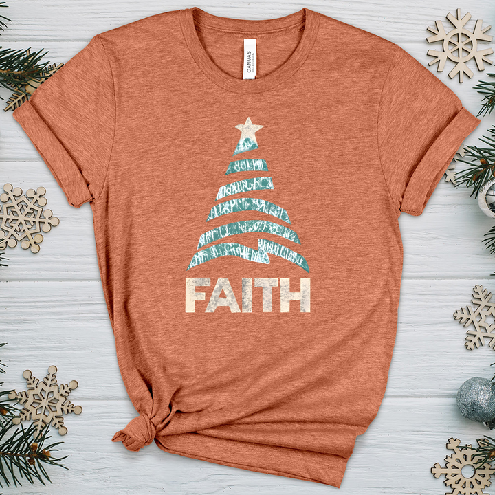 Faith Zig Zag Tree Heathered Tee