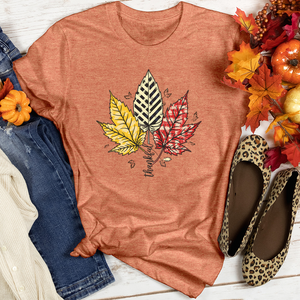 Vintage Harvest Leaf Ensemble Heathered Tee