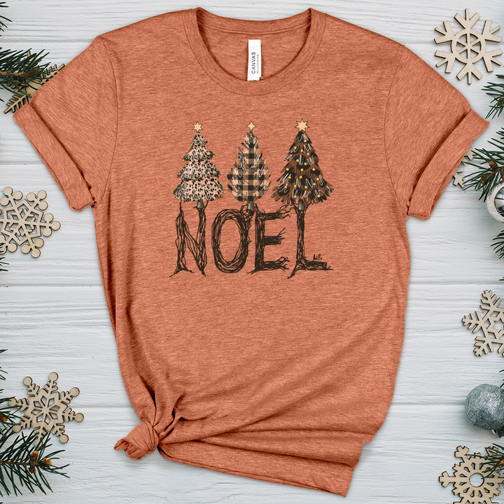 Noel Christmas Tree Heathered Tee