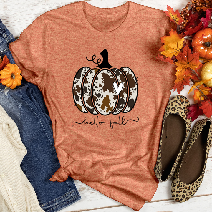 Hello Fall Heathered Tee