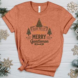 God Rest Ye Merry Gentlemen Heathered Tee