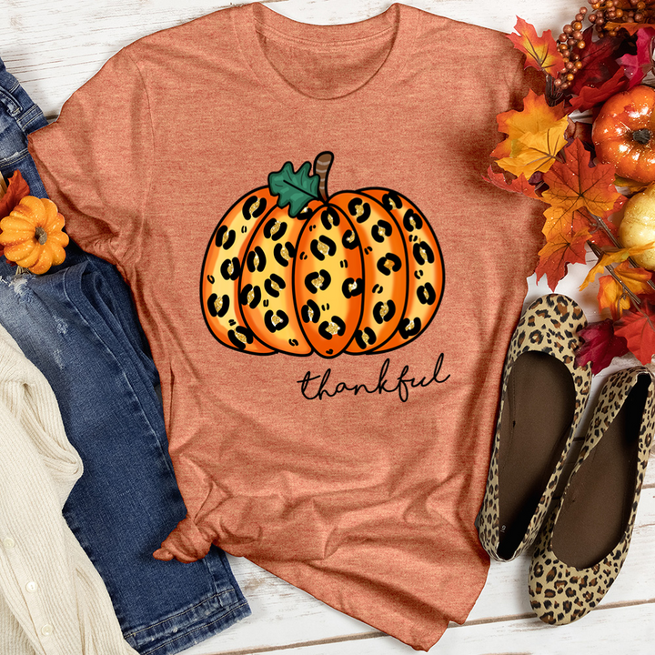 Thankful Orange Pumpkin Heathered Tee