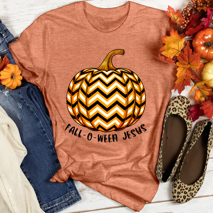 Fall-o-ween Jesus Pumpkin Heathered Tee