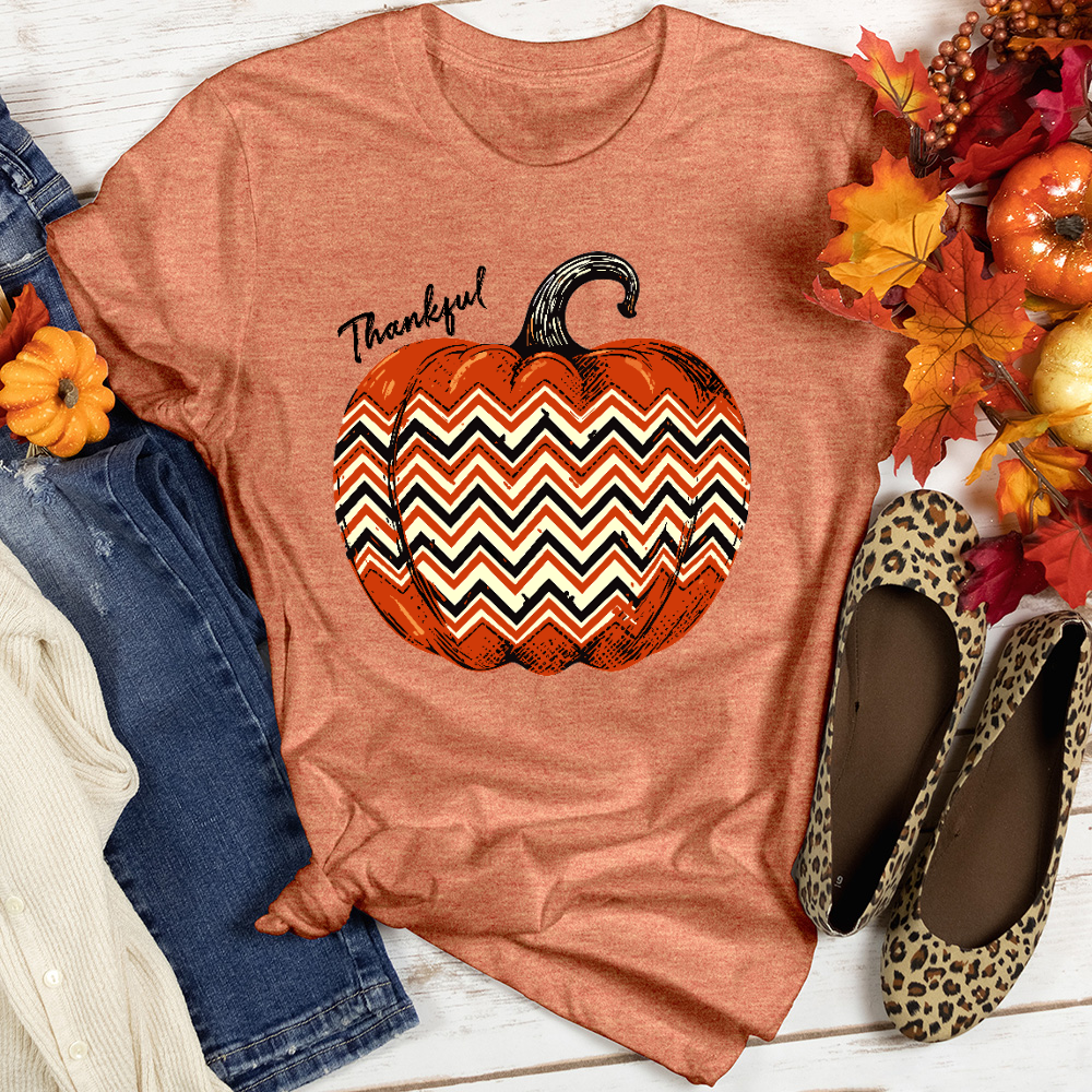 Thankful Pumpkin Love Heathered Tee