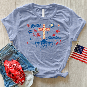 Rooted In Faith American Soil Heathered Tee