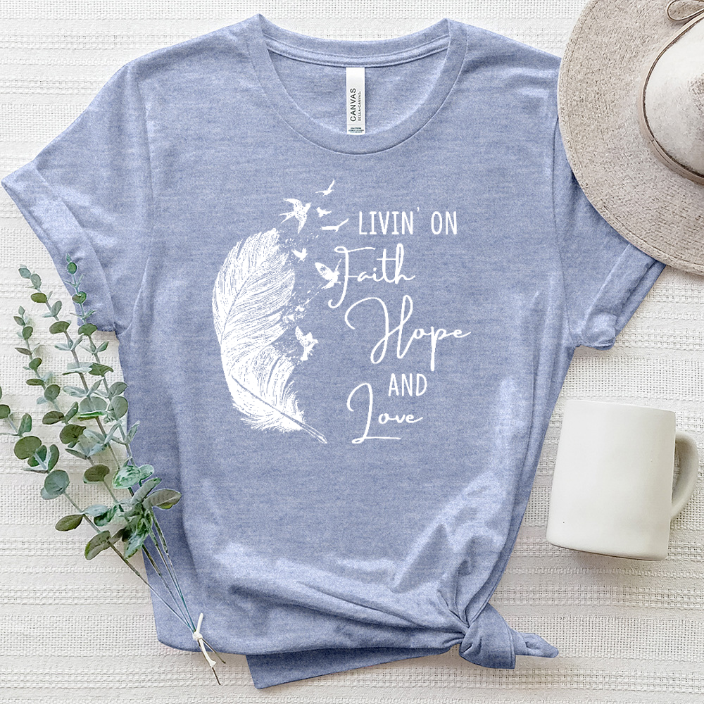 Living On Heathered Tee