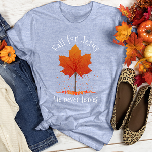 Falling Maple Leaves Heathered Tee