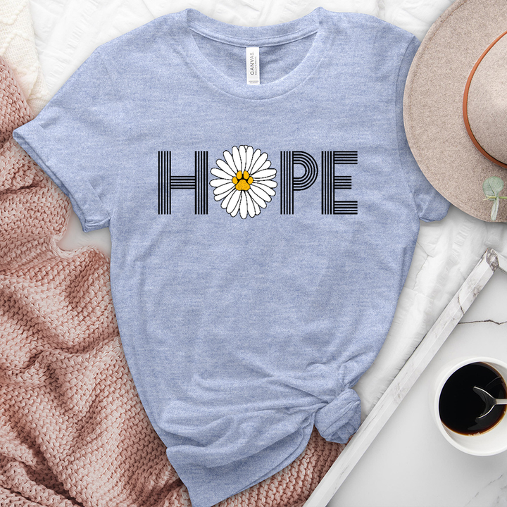 Hope paw print heathered tee