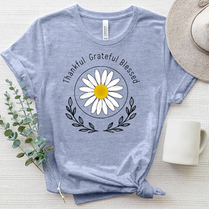 Thankful Olive Branch Daisy Heathered Tee