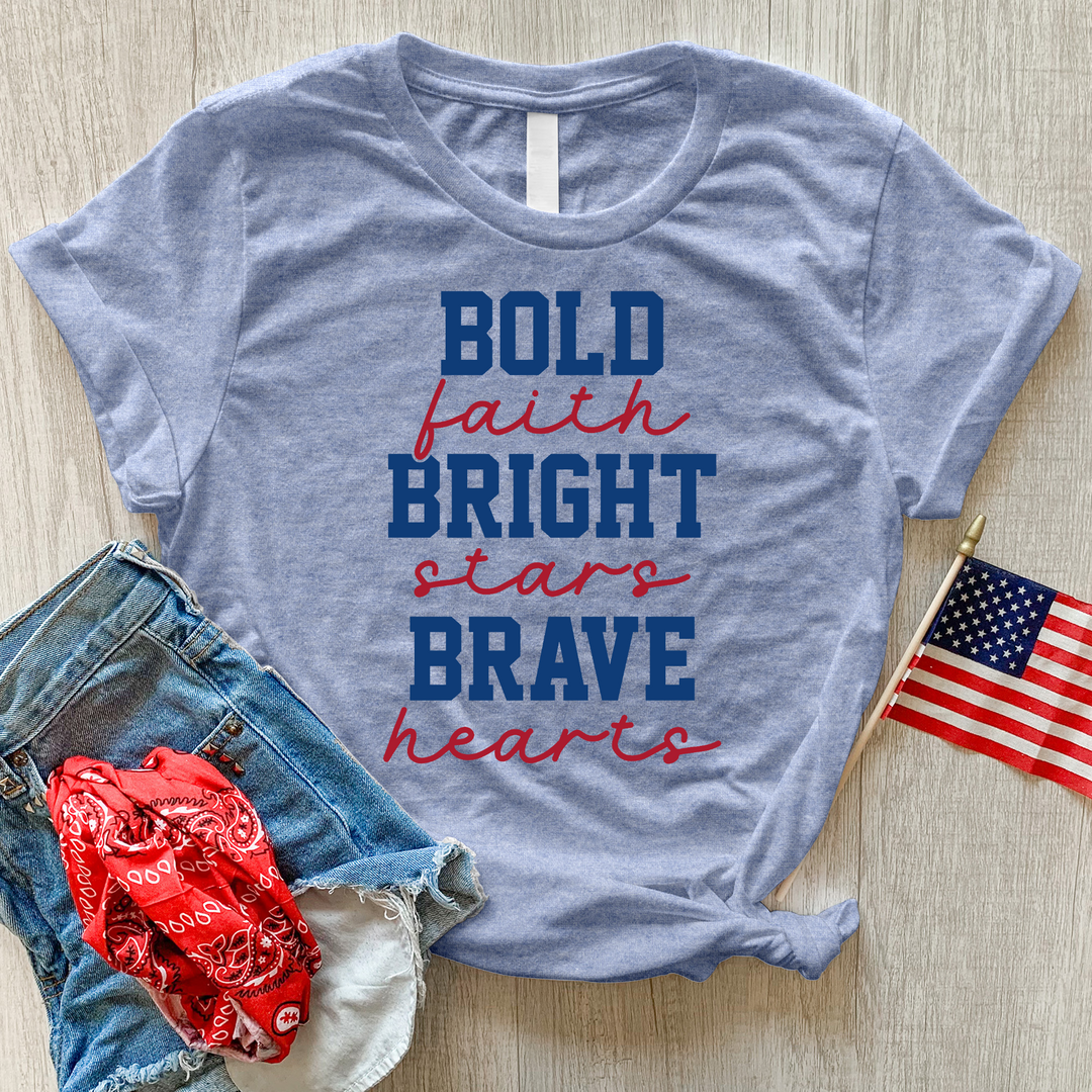 Bold Faith Bright Stars Heathered Tee