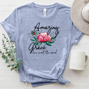 Amazing Grace Rose Tee Heathered Tee