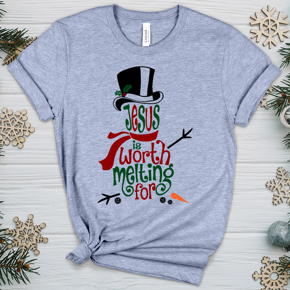 Jesus Is Worth Melting For Heathered Tee