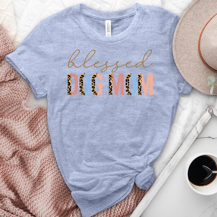 Blessed dog mom heathered tee